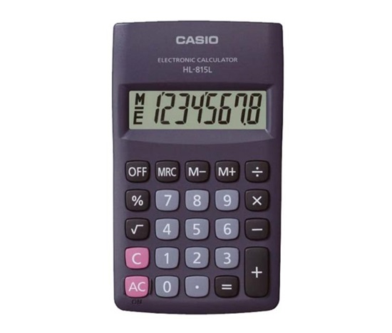 CASIO kalkulačka HL 815L BK, černá, kapesní, osmimístná