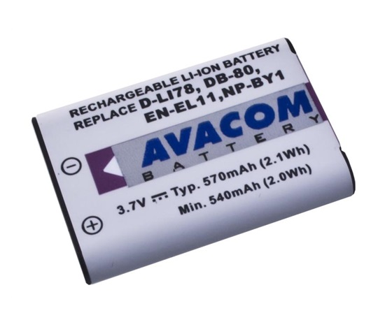AVACOM Nikon EN-EL11, Olympus Li-60B, Pentax D-LI78, SONY NP-BY1 Li-Ion 3.6V 600mAh 2.2Wh