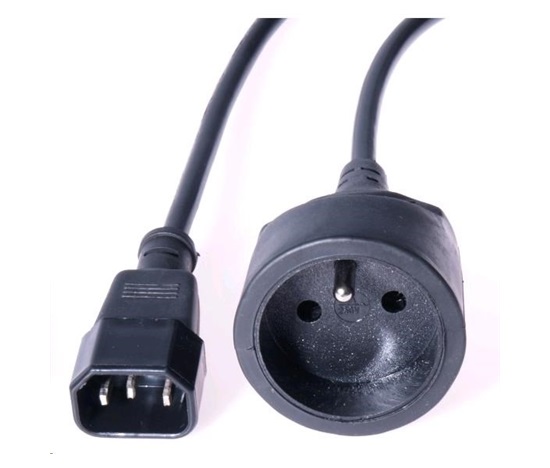 PREMIUMCORD Prodlužovací přívod 230V s EURO konektorem C14 (IEC connection) , 20cm
