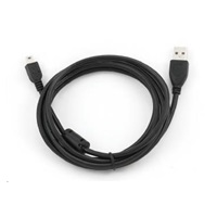 GEMBIRD Kabel USB 2.0 A-Mini B (5pin) propojovací, HQ s ferritovým jádrem, 1,8m, černý