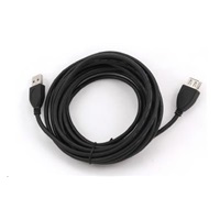 GEMBIRD Kabel USB 2.0 A-A prodlužovací 4,5m (černý, HQ s ferritovým jádrem)