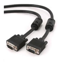 GEMBIRD Kabel VGA prodlužovací 3m, černý (15 F/F, dvojité stínění, feritová jádra)