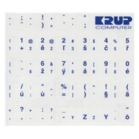 PremiumCord Česká přelepka na klávesnici - bílá