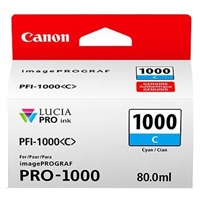 Canon CARTRIDGE PFI-1000C azurová pro ImagePROGRAF PRO-1000 (675 str.)
