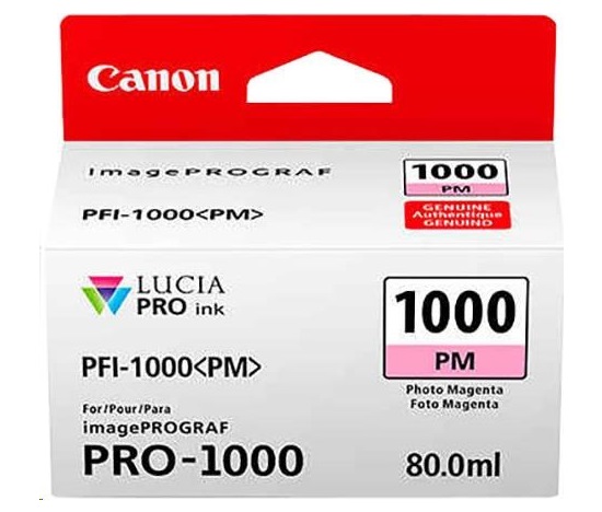 Canon CARTRIDGE PFI-1000M purpurová pro ImagePROGRAF PRO-1000 (965 str.)