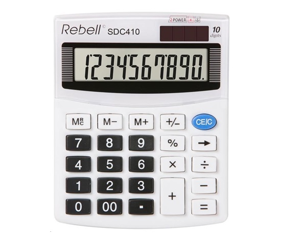REBELL  kalkulačka -SDC410 - bílá