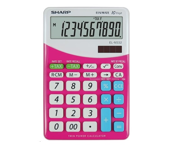 SHARP kalkulačka - EL-M332BPK - růžová