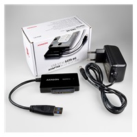 AXAGON ADSA-FP3, adapter USB 5Gbps - SATA 6G, 3,5" HDD FASTport3, w tym zasilacz sieciowy
