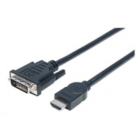 MANHATTAN kabel HDMI Male to DVI-D 24+1 Male, Dual Link, Black, 3m