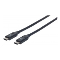 MANHATTAN USB 3.1 Gen2 Cable, Type-C Male / Type-C Male, 1m (3 ft.), 3A, Black