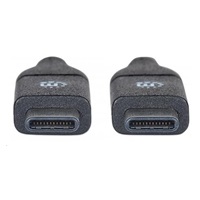 MANHATTAN USB 3.1 Gen2 Cable, Type-C Male / Type-C Male, 1m (3 ft.), 3A, Black