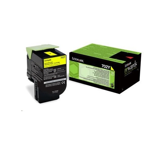 LEXMARK Yellow toner 702Y pro CS310/410/510 z programu Lexmark Return (1 000 stran)