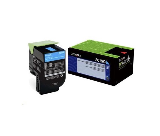 LEXMARK Cyan toner 802SC pro CX310/410/510 z programu Lexmark Return (2 000 stran)