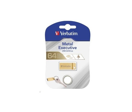 VERBATIM Flash Disk 32GB Metal Executive, USB 3.0, zlatá