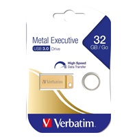 VERBATIM Flash Disk 32GB Metal Executive, USB 3.0, zlatá