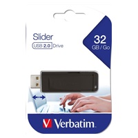 VERBATIM Flash Disk 32GB Store ‘n‘ Go Slider, černá