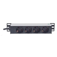 Intellinet 10" 1U Rackmount 4-Way Power Strip - German Type, rozvodný panel, 4x DE zásuvka, 1.8m kabel