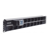 Intellinet 19" 2U Rackmount 15-Way Power Strip - German Type, rozvodný panel, 15x DE zásuvka, 3m kabel