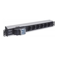Intellinet 19" 1.5U Rackmount 6-Way Power Strip - German Type, rozvodný panel, 6x DE zásuvka, 1.6m kabel