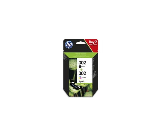 HP 302 Ink Cartridge Combo 2-Pack (X4D37AE) (190 / 165 pages)