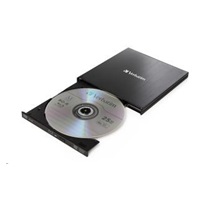 VERBATIM externí mechanika Slimline Blu-ray Rewriter USB 3.0 Zdarma BR Disc 25GB (CD DVD BD Mdisc) +NERO