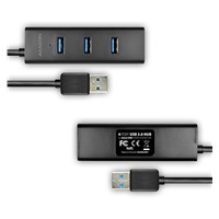 AXAGON HUE-S2BL, 4x USB 3.0 CHARGING hub, złącze zasilania micro USB, kabel USB-A 1.2m