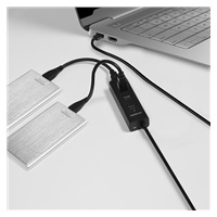 AXAGON HUE-S2BL, 4x USB 3.0 CHARGING hub, złącze zasilania micro USB, kabel USB-A 1.2m