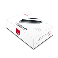 AXAGON HUE-SA7BP, 7x USB 3.0 ALU CHARGING hub, w komplecie zasilacz sieciowy, kabel USB-A 40cm