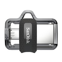 SanDisk Flash Disk 64GB Ultra, Dual USB Drive m3.0, OTG