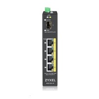 Zyxel RGS100-5P 5-port Gigabit PoE switch, 4x GbE + 1x SFP, PoE budget 120W, DIN rail/Wall mount, IP30