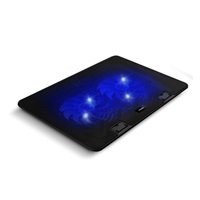EVOLVEO Chladící podložka pro NTB A101, až 17", 2x 120mm Ventilátor, Modré podsvícení, černá