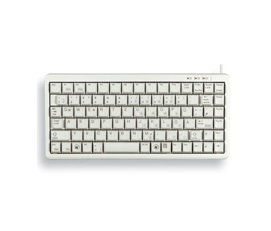 CHERRY klávesnice G84-4100 COMPACT KEYBOARD, lehká, USB, EU, bílá