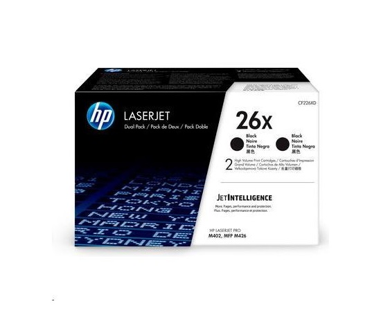 HP 26X 2-pack High Yield Black Original LaserJet Toner Cartridges (CF226XD) (9,000 / 9,000 pages)