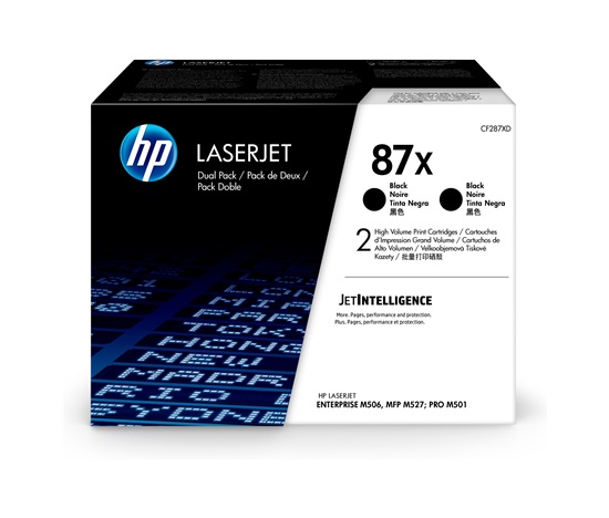HP 87X 2-pack High Yield Black Original LaserJet Toner Cartridges (CF287XD) (18,000 / 18,000 pages)