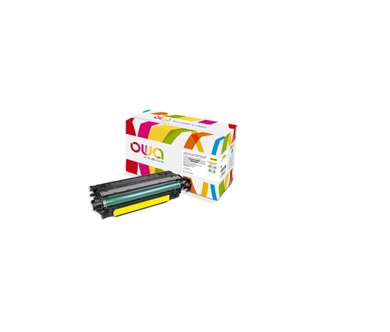 Toner OWA Armor do HP Color Laserjet CP3525, 7000 stron, CE252A, żółta/yellow