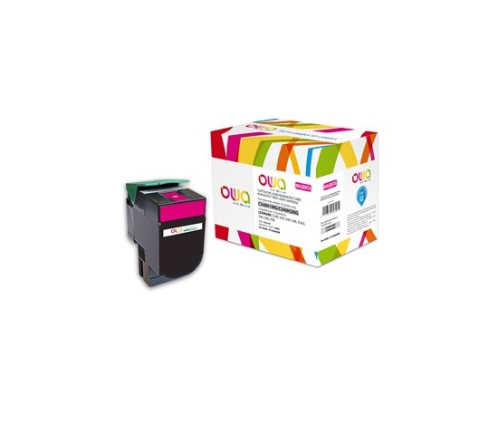 Toner OWA Armor do LEXMARK C540, 543, 544, 546, X543, X544, X546, X548, 2000 stron, C540H1MG, czerwona/magenta