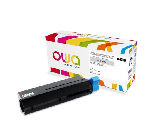 Toner OWA Armor do OKI B431, MB461, MB471, MB491, 7000 stron, 44574802, czarny/black