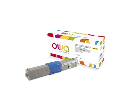 Toner OWA Armor do OKI C511, C531, MC 562, 5000 stron, 44469722, żółta/yellow