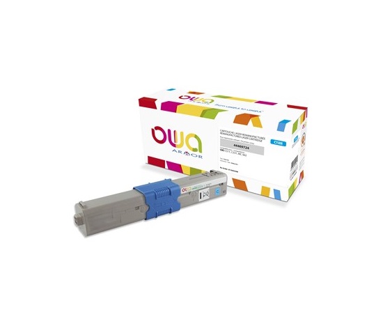 Toner OWA Armor do OKI C511, C531, MC 562, 5000 stron, 44469724, niebieska/cyan