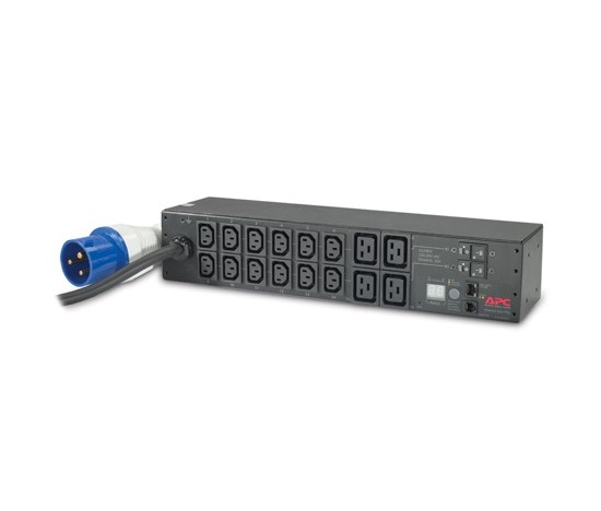 APC Rack PDU, Metered, 2U, 32A, 230V, (12) C13 & (4) C19, IEC 309 32A 2P+E 3.66m