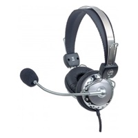 MANHATTAN Sluchátka s mikrofonem, lehce nastavitelná s flexibilním mikrofonem