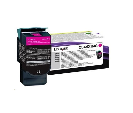 LEXMARK C544, X544 Magenta Extra High Yield Return Programme Toner Cartridge (4K)