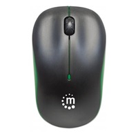 MANHATTAN Myš Success, USB optická, 1000 dpi, černo-zelená