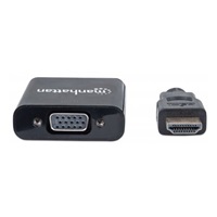 MANHATTAN převodník z HDMI na VGA (HDMI Male to VGA Female, black, Polybag)