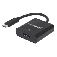 MANHATTAN převodník z USB 3.1 na Display Port (Type-C Male to DisplayPort Female, Black)