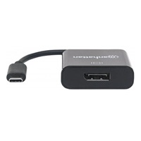 MANHATTAN převodník z USB 3.1 na Display Port (Type-C Male to DisplayPort Female, Black)