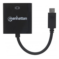 MANHATTAN převodník z USB 3.1 na Display Port (Type-C Male to DisplayPort Female, Black)