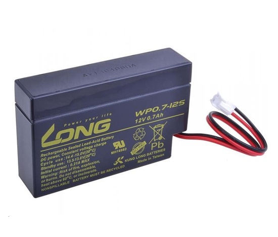 Long 12V 0,7Ah akumulator kwasowo-ołowiowy JST