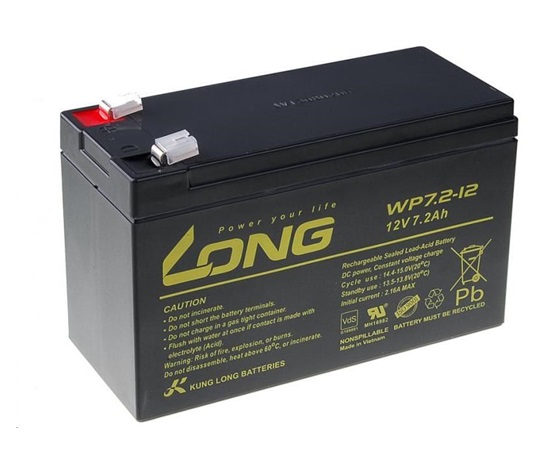 Long 12V 7,2Ah akumulator kwasowo-ołowiowy F2