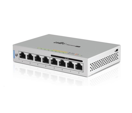 UBNT UniFi Switch US-8-60W [8xGigabit, 4xporty s PoE+ 60W 802.3af, non-blocking 8Gbps]